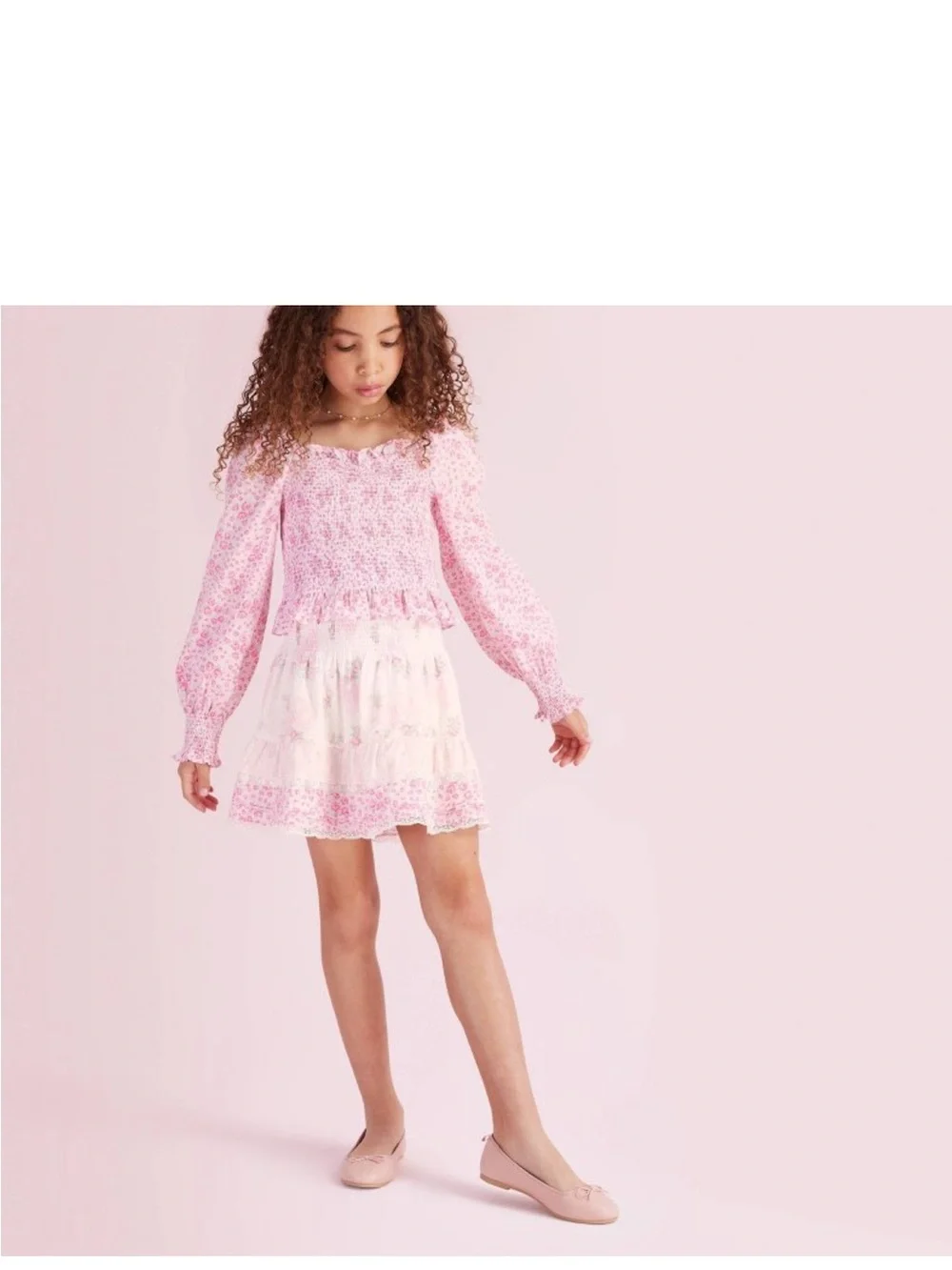 Matching Set! LoveShackFancy Roseheart Top w/ Clara Blooming Bows Skirt- 8 NWT